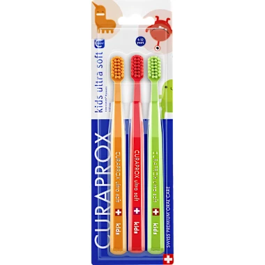 CURAPROX Kids zubní kartáček Ultra Soft - mix barev 3 ks