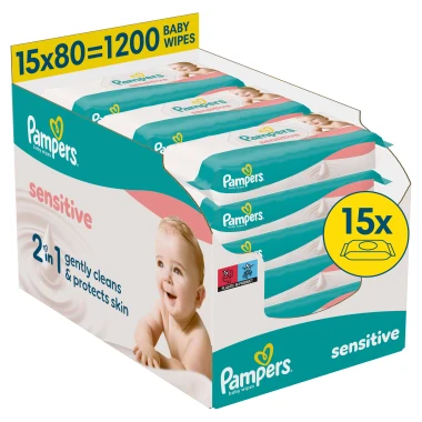 Pampers Sensitive Baby Čisticí ubrousky 1200 ks