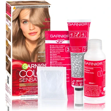 Garnier Color Sensation permanentní barva na vlasy 8.11 perleťově popelavá blond, 60+40+12ml