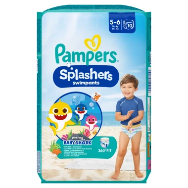 Pampers Splashers Baby Shark 5 Plenkové kalhotky do vody 10 ks