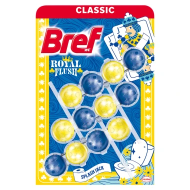 Bref Royal Flush Splash Jack tuhý WC blok 3 x 50g