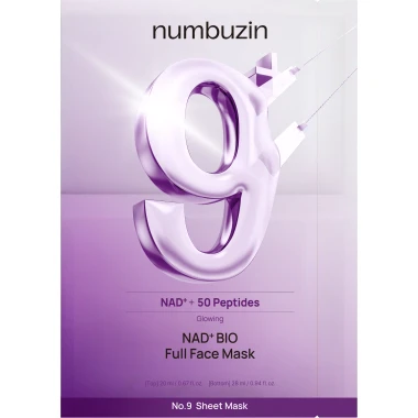 Numbuzin No. 9 NAD Bio Full Face Pack Sheet pleťová maska 48 ml 