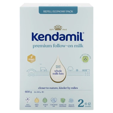 Kendamil Premium 2 HMO+ pokračovací mléčná kojenecká výživa v prášku 600 g