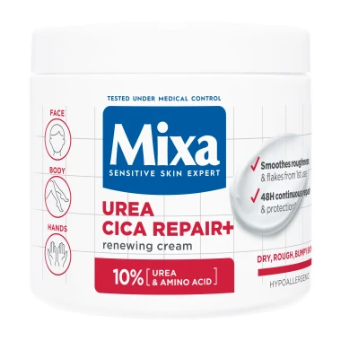Mixa Urea Cica Repair+ regenerační tělová péče pro velmi suchou, hrubou pokožku 400 ml