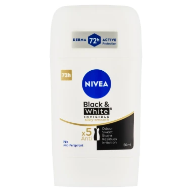 Nivea Black & White Invisible Silky Smooth Tuhý antiperspirant 50ml