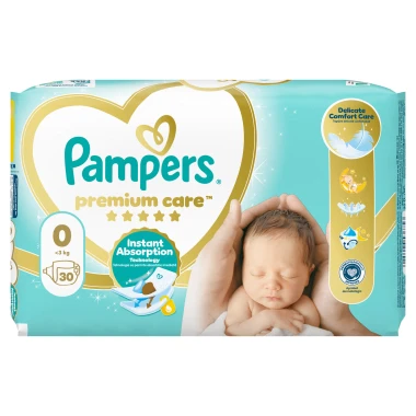 Pampers Premium Care, vel. 0, 30 ks