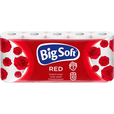 Big Soft Red toaletní papír 3vrstvý 10 rolí