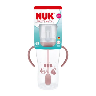 NUK Perfect Match Láhev na učení s brčkem - mix variant 260 ml