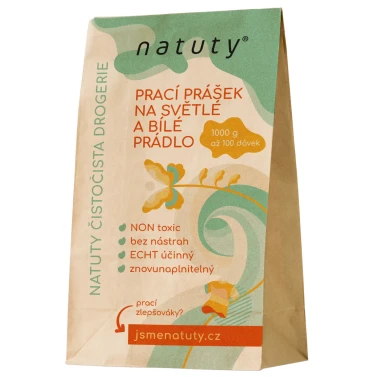 Natuty prací prášek na bílé a světlé prádlo 1000 g