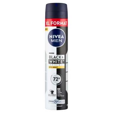 Nivea Black & White Invisible Epic Night Sprej antiperspirant 200 ml