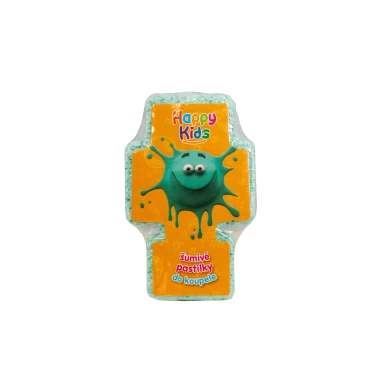 Happy Kids šumivá pastilka do koupele 40 g, mix variant, 1 ks