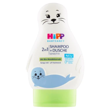 HiPP Babysanft Šampón "Vlasy & Tělo" (Lachtan) 200 ml