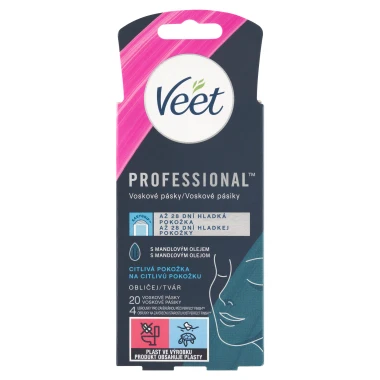 Veet Professional Voskové pásky obličej 20 ks