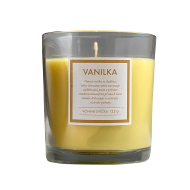 Q-Home vonná svíčka vanilka 125g bez víčka