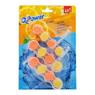 Q-Power Tuhý WC závěs Svěží citrusy 3 ks