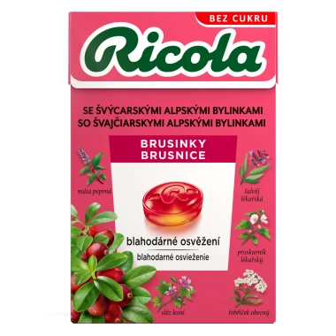 Ricola Brusinky švýcarské bylinné bonbóny 40g