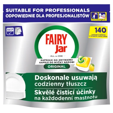Jar Professional Original Fresh Lemon kapsle na nádobí 140 ks