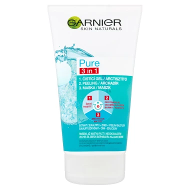 Garnier Skin Naturals Pure 3v1 gel + peeling + maska 150 ml