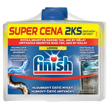 Finish Lemon Sparkle Čistič myčky 2 x 250 ml
