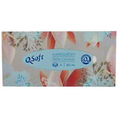 Q-Soft Papírové kapesníčky 4vrstvé 80 ks