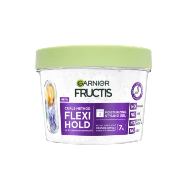 Garnier Fructis Curls Method Flexi Hold Hydratační stylingový gel pro všechny typy kudrnatých a vlnitých vlasů 370 ml