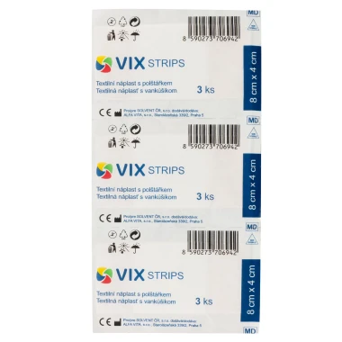 VIX Textilní náplast stříhaná 6x2 cm 5 ks