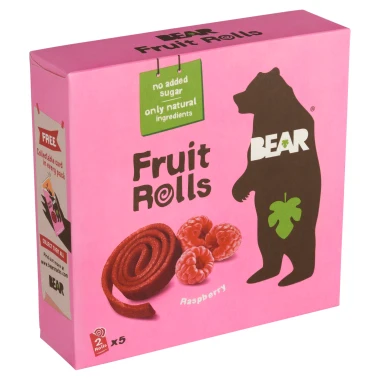 BEAR Fruit Rolls malina ovocné rolované plátky 5 x 20 g