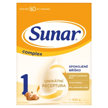 Sunar Complex 1 počáteční mléčná kojenecká výživa v prášku 2 x 300g (600g)