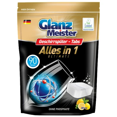 Glanz Meister AiO tablety do myčky citron 90 ks