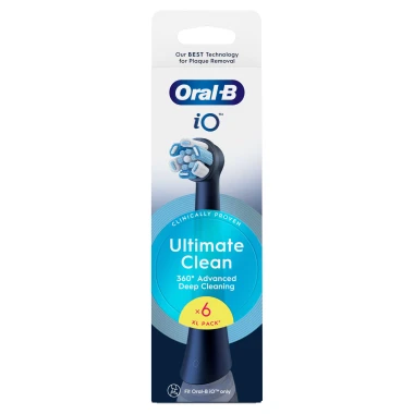 Oral-B iO Ultimate Clean Black Kulaté kartáčkové hlavy 6 ks