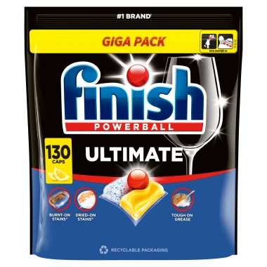 Finish Ultimate kapsle do myčky nádobí - Lemon 130 ks