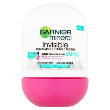 Garnier Mineral Invisible Anti-marks/stains/fading antiperspirant roll-on 50 ml