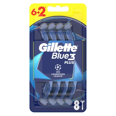 Gillette Blue3 Plus Comfort Jednorázové holící strojky pro muže 6+2 ks
