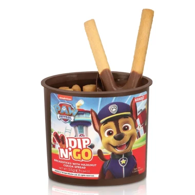 Paw Patrol Dip & Go tyčinky s lískooříškovým krémem 55 g