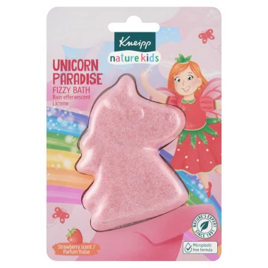 Kneipp Nature Kids Jednorožec koupelová bomba s vůní jahod 85g