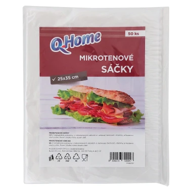 Q-Home Svačinové sáčky 25 x 35 cm 50 ks