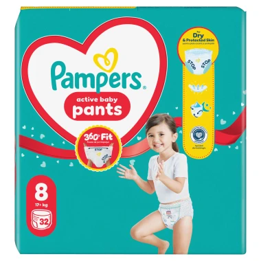Pampers Active Baby Pants, vel. 8, 32 ks