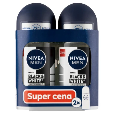 Nivea Men Black & White Invisible Original Kuličkový antiperspirant 2 x 50 ml