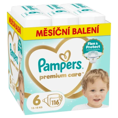 Pampers Premium Care, vel. 6, 116 ks