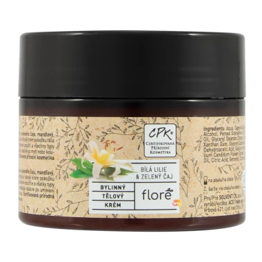 Floré  bylinný tělový krém bílá lilie & zelený čaj 150 ml