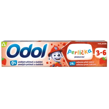 Odol Perlička Zubní pasta s fluoridem jahodová chuť 50 ml