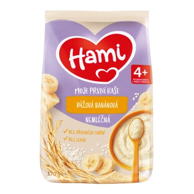 HAMI nemléčná kaše rýžová banánová 170g
