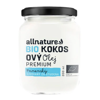 Allnature BIO kokosový olej panenský 200 ml