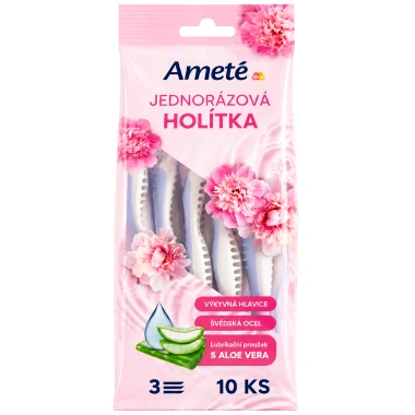 Ameté jednorázová holítka 3 břity 10 ks