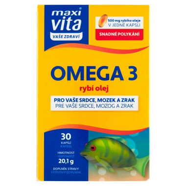 Maxi Vita Vaše Zdraví Omega 3 rybí olej 30 kapslí 20,1g