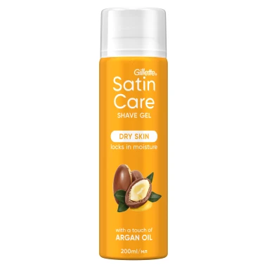 Gillette Satin Care dámský gel na holení s arganovým olejem 200 ml