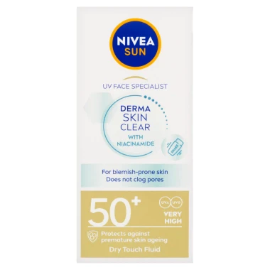 Nivea Sun Derma Skin Clear lehký pleťový krém na opalování OF50+ 40 ml