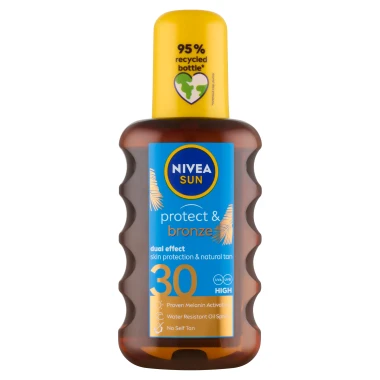 Nivea Sun Protect & Bronze Olej na opalování ve spreji podporující zhnědnutí OF 30 200 ml