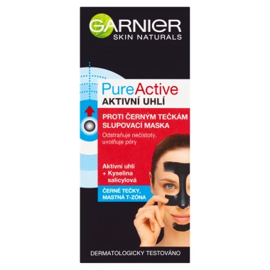 Garnier Pure Active Charcoal slupovací maska proti černým tečkám s aktivním uhlím 50ml