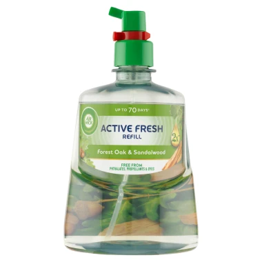 Air Wick Active Fresh Náplň na vodní bázi do automatického difuzéru dub a santalové dřevo 228ml